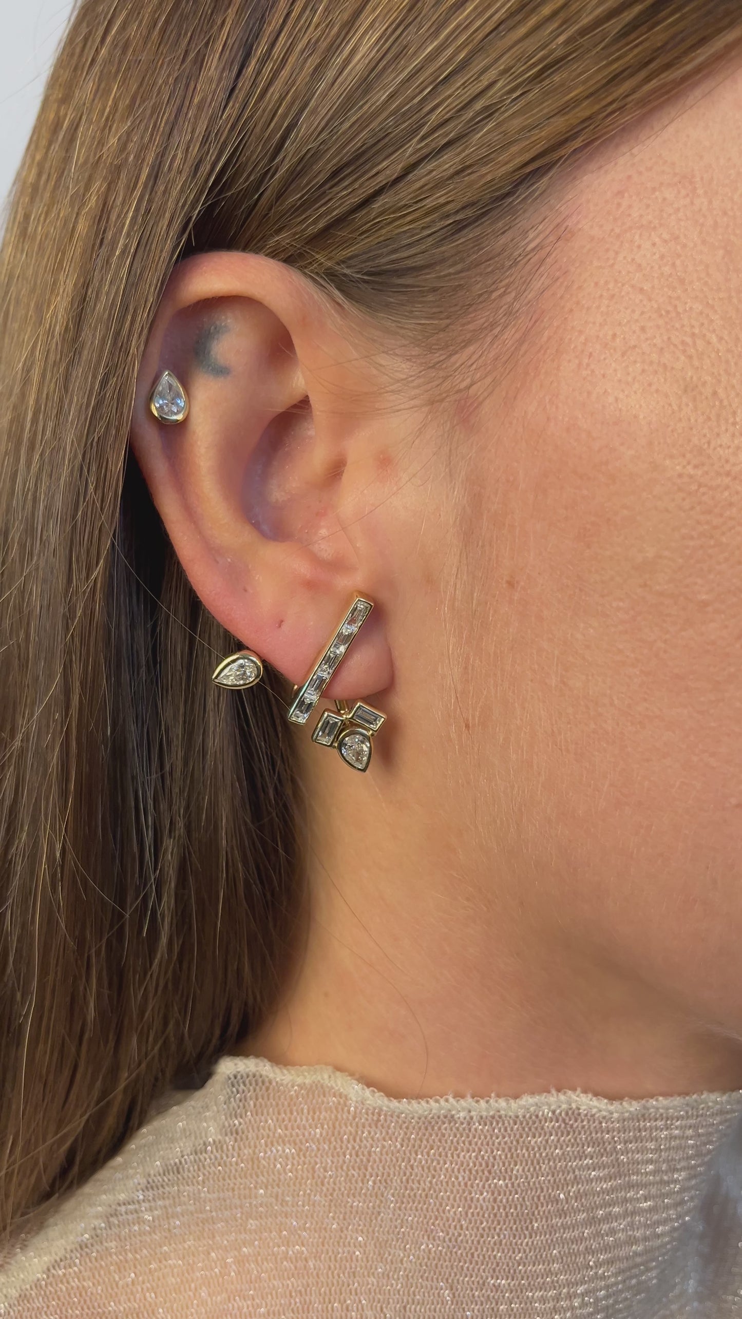 Vine | Ear charm in oro 18k con diamanti lab-grown