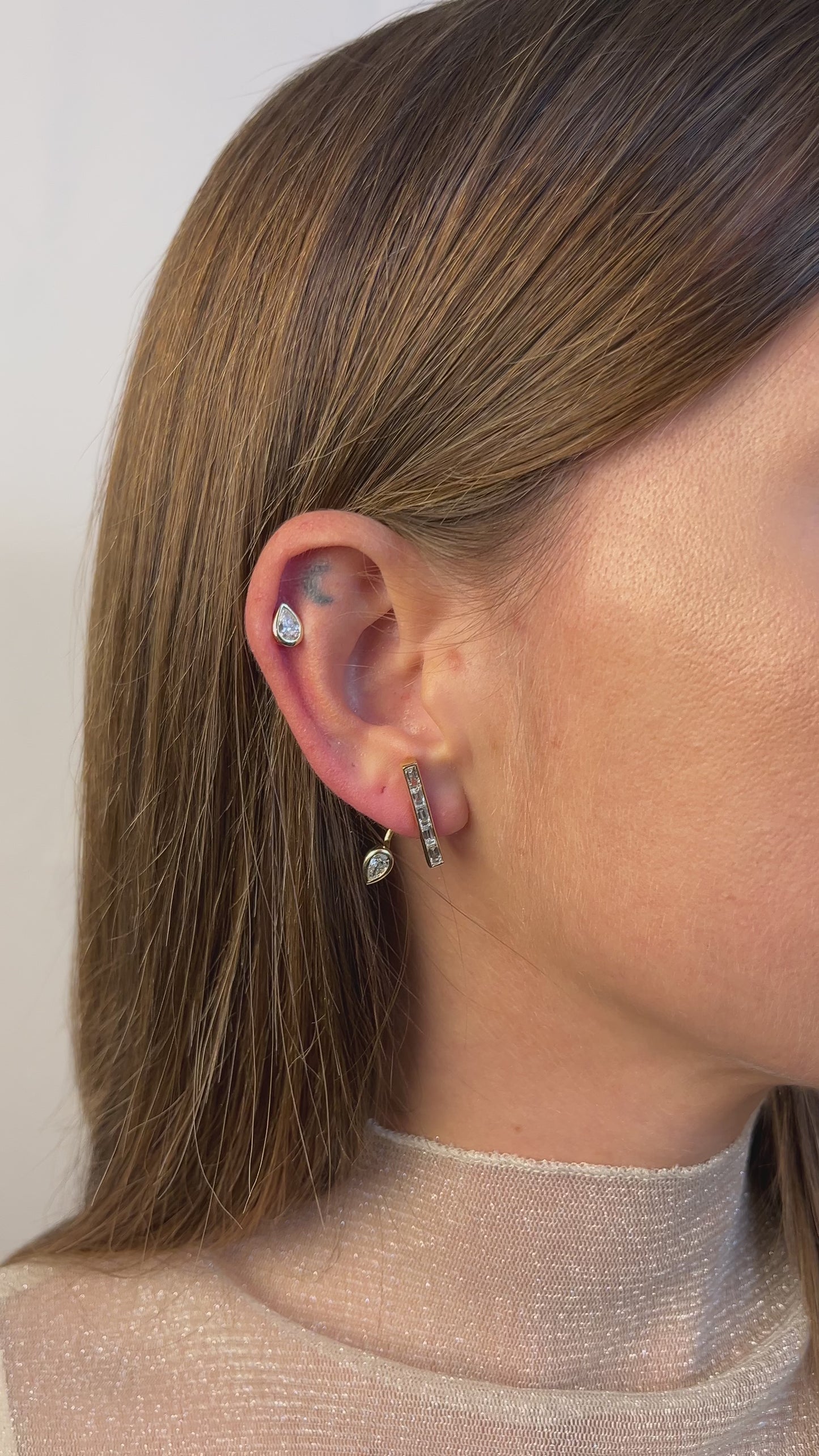 Bloom | Orecchino base in oro 18k con diamanti lab-grown